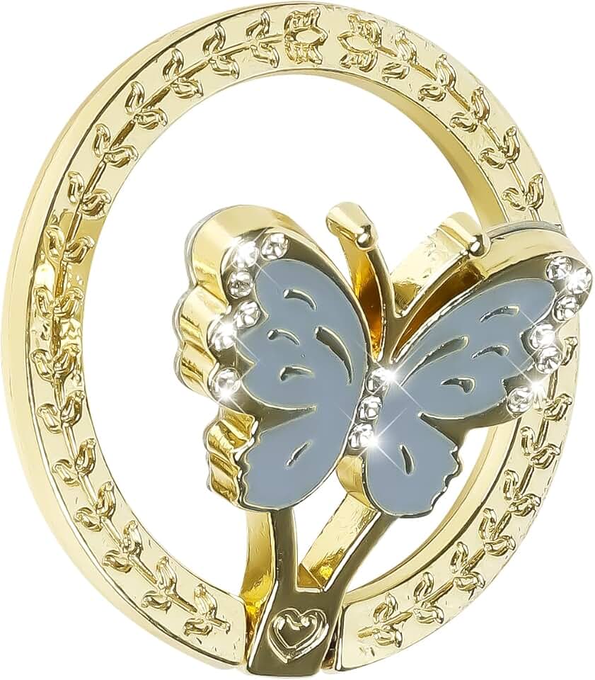 Glitter Butterfly Phone Ring Holder with Kickstand