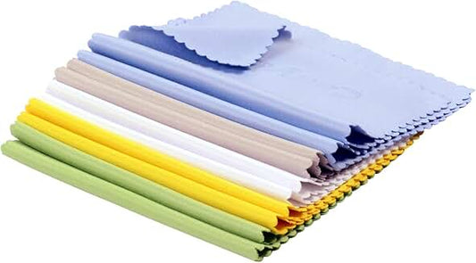 Set of 10 Microfiber Cleaning Cloths for Screens and Glasses