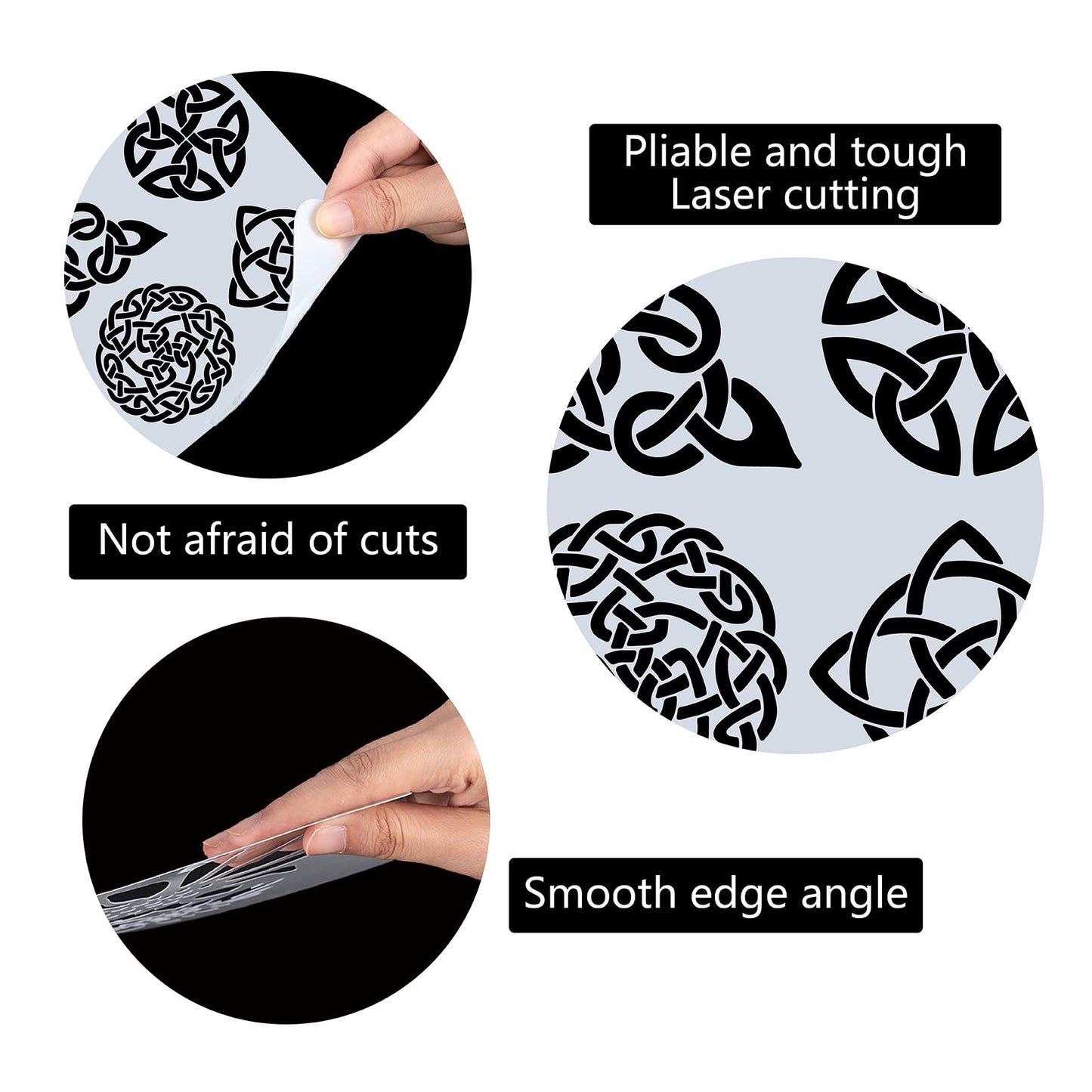 11.8 Inch Celtic Knot Plastic Drawing Stencil