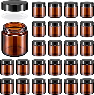 Set of 24 small glass jars with lids