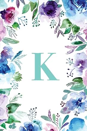 Watercolor Floral Notebook, 150 Pages, 6x9 Inches