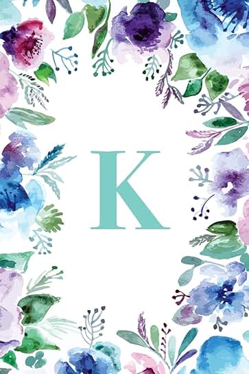 Watercolor Floral Notebook, 150 Pages, 6x9 Inches