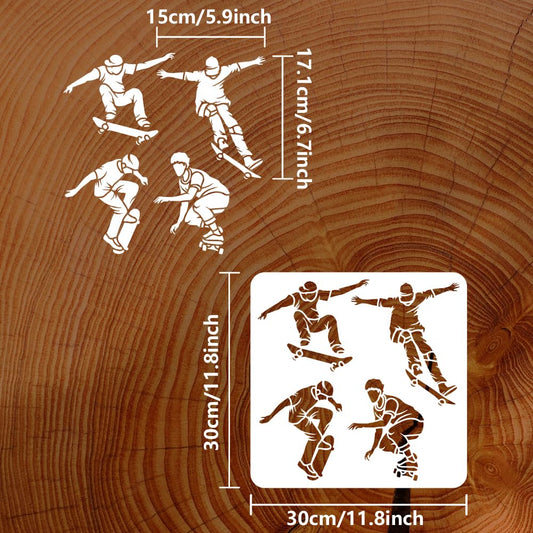 SkateArt DIY Skateboard Painting Template 11.8x11.8 in