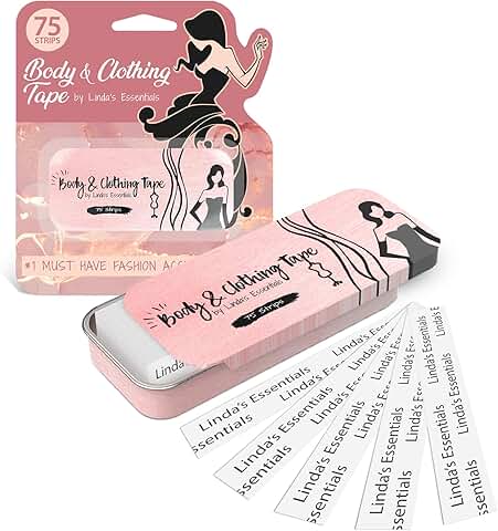 Double-sided fabric tape for clothing and skin, 75 pack