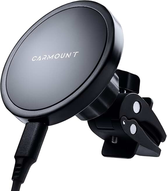 Wireless MagSafe Car Mount with Fast Charging and 360° Rotation