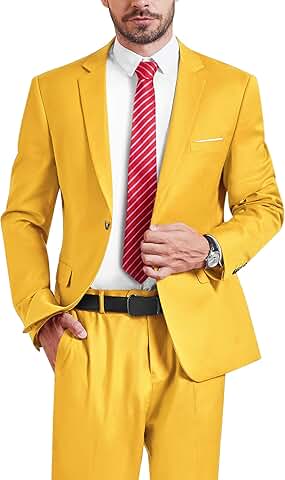 Men's Slim Fit 2-Piece Suit for Formal Events