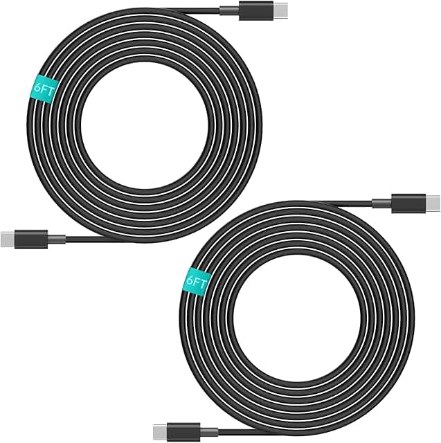 2-Pack 6FT USB C Cables for Fast Charging