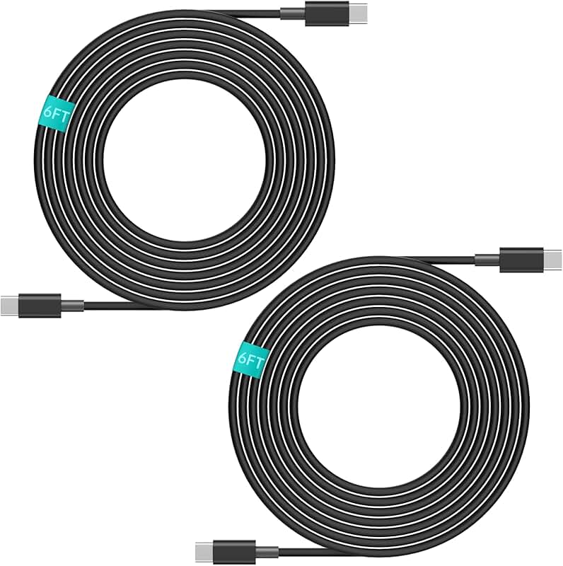2-Pack 6FT USB C Cables for Fast Charging