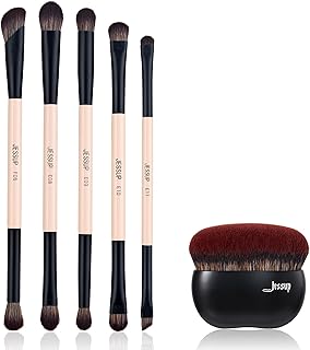 Eye and foundation makeup brushes bundle