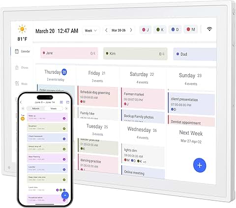 10.1-inch WiFi Digital Calendar and Chore Chart