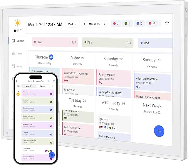 10.1-inch WiFi Digital Calendar and Chore Chart