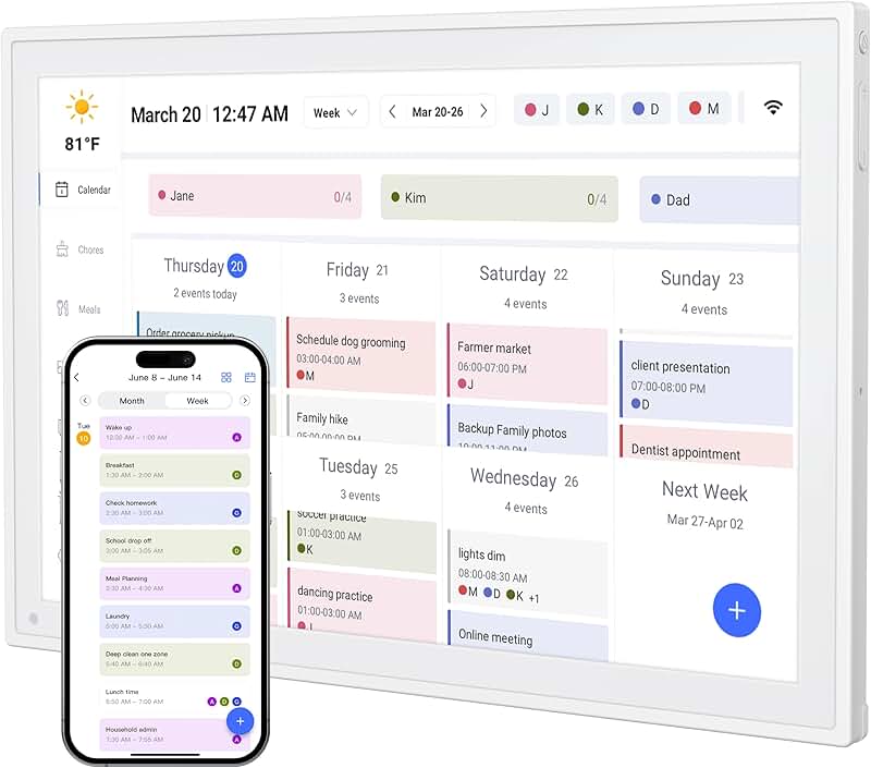 10.1-inch WiFi Digital Calendar and Chore Chart