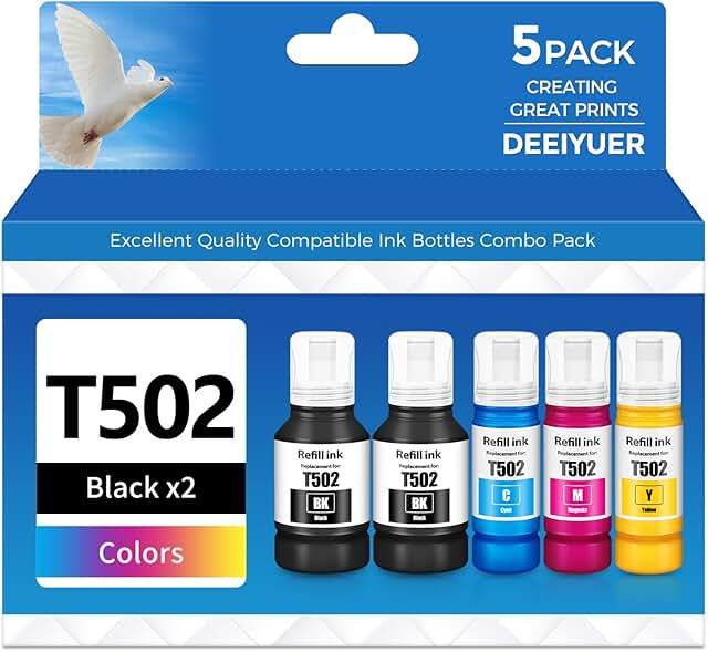 502 Ink Refill Bottles for Various Printer Models