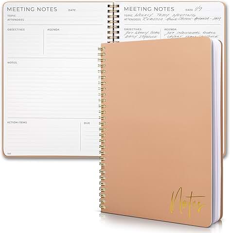 Beautiful Pink Meeting Notebook for Work Organization