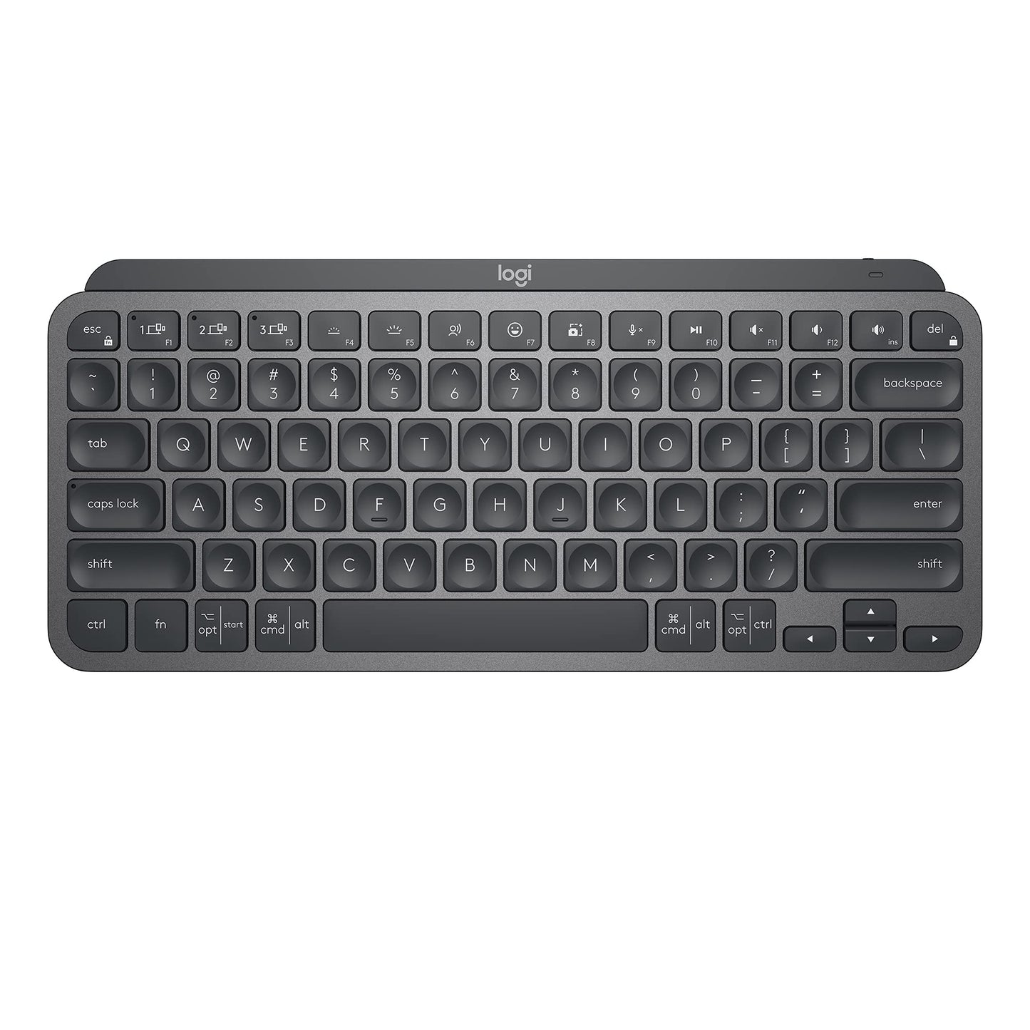 MX Keys Mini Minimalist Wireless Illuminated Keyboard, Compact, Bluetooth, Backlit, USB-C, Compatible with Apple macOS, iOS, Windows, Linux, Android, Metal Build - Graphite (Renewed)