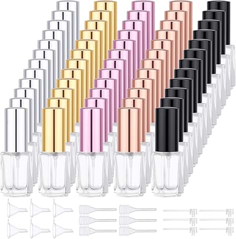 60-Pack Mini Perfume Spray Bottles for Travel