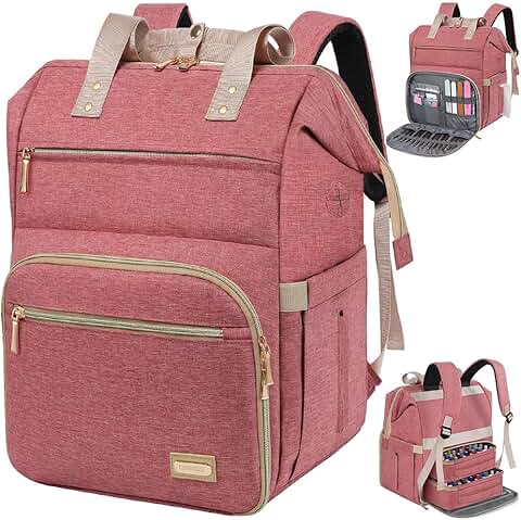Pink Nail Polish and Tool Organizer Backpack