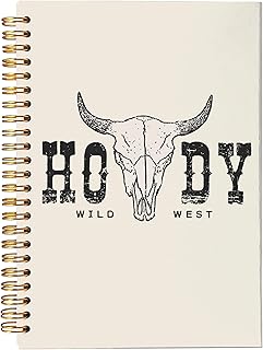 Western Cow Skull Spiral Notebook 5.5x8.3
