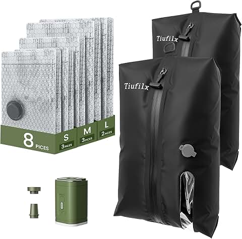 8+2 Pack Travel Vacuum Storage Bags with Pump