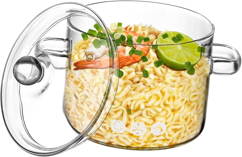 Heat-resistant soup pot with easy lid