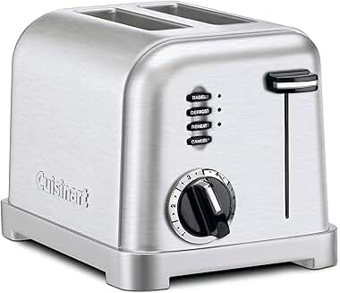 Metal 2-Slice Toaster in Brushed Stainless