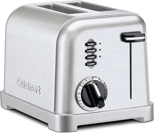 Metal 2-Slice Toaster in Brushed Stainless