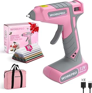 Cordless Hot Glue Gun with 50 Sticks and Storage Bag