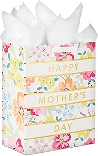 Large 13-inch Mother's Day Gift Bag with Tissue Paper
