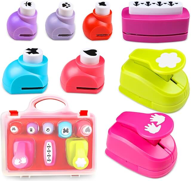 Kids' DIY Paper Punch and Craft Shape Set