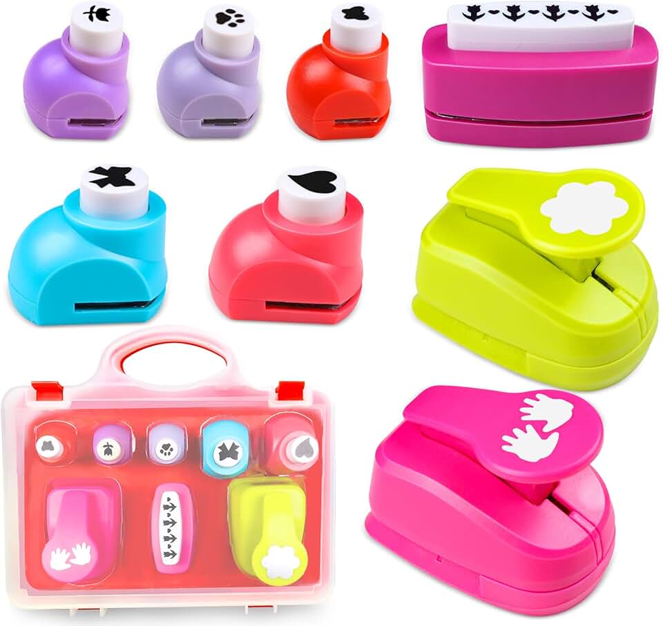 Kids' DIY Paper Punch and Craft Shape Set
