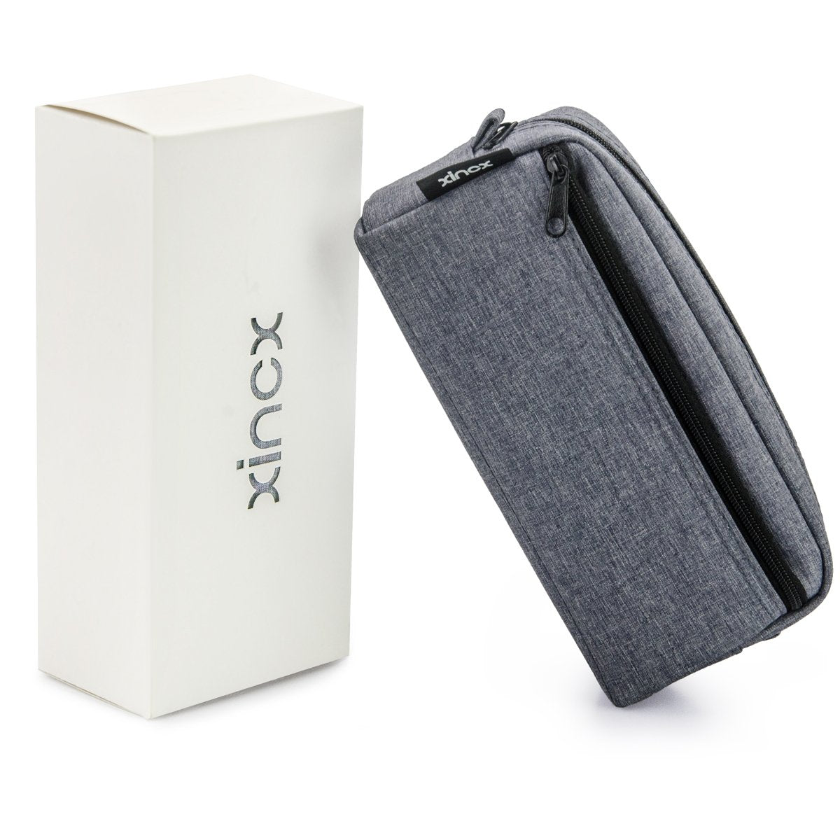 Large Multi-Color Pencil and Cosmetic Pouch with Zipper