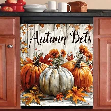 Autumn Pumpkins Kitchen Magnet Cover for Dishwasher