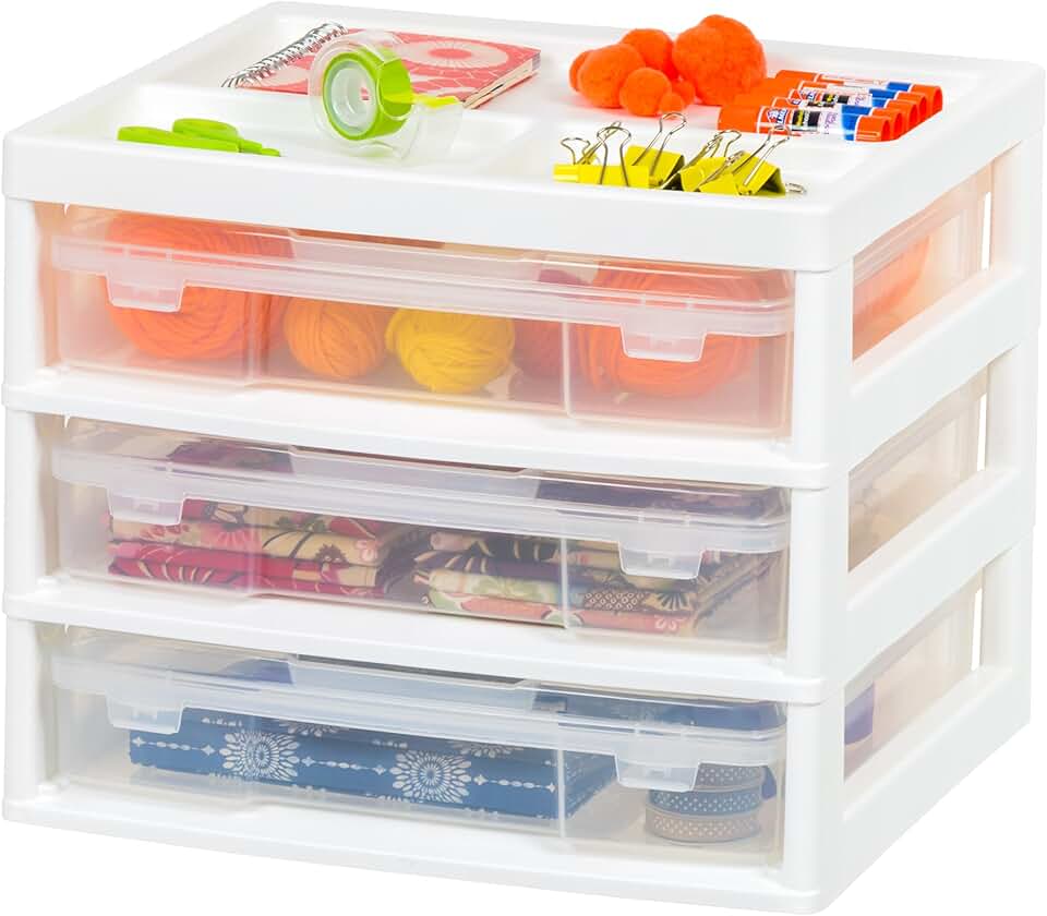 3-Tier Desk Storage for Office and Art Supplies