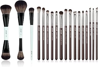 Double-sided face and eye makeup brushes set