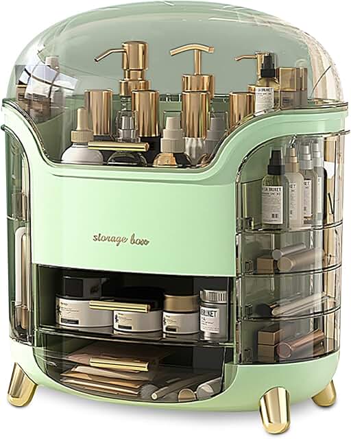 Green Portable Multi-Function Makeup and Jewelry Organizer