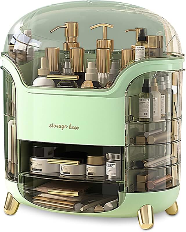 Green Portable Multi-Function Makeup and Jewelry Organizer