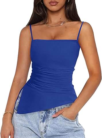 Women's Summer Sleeveless Spaghetti Strap Tank Top