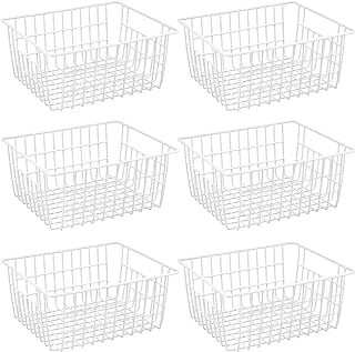 15.2-inch Metal Wire Baskets for Kitchen and Freezer Storage