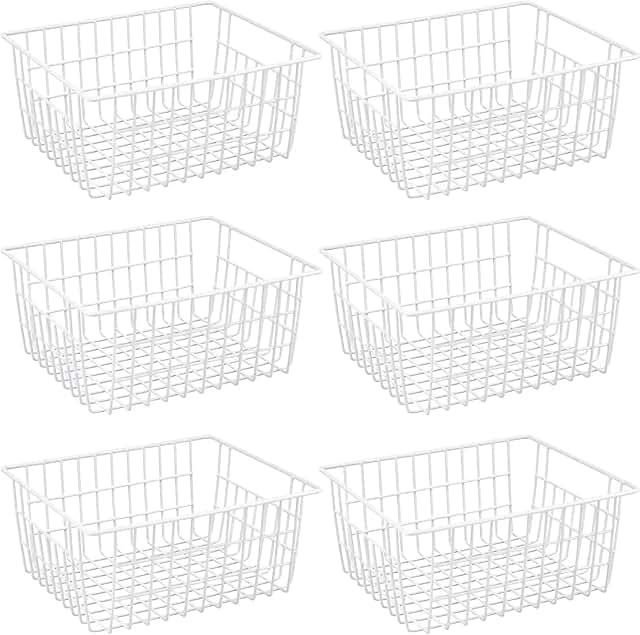 15.2-inch Metal Wire Baskets for Kitchen and Freezer Storage