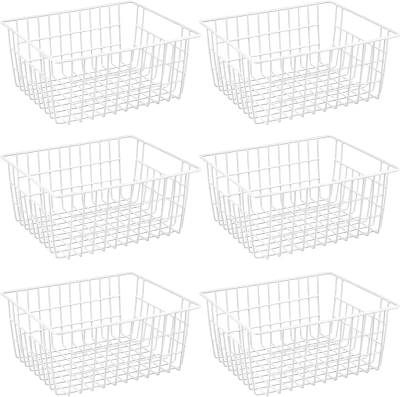 15.2-inch Metal Wire Baskets for Kitchen and Freezer Storage
