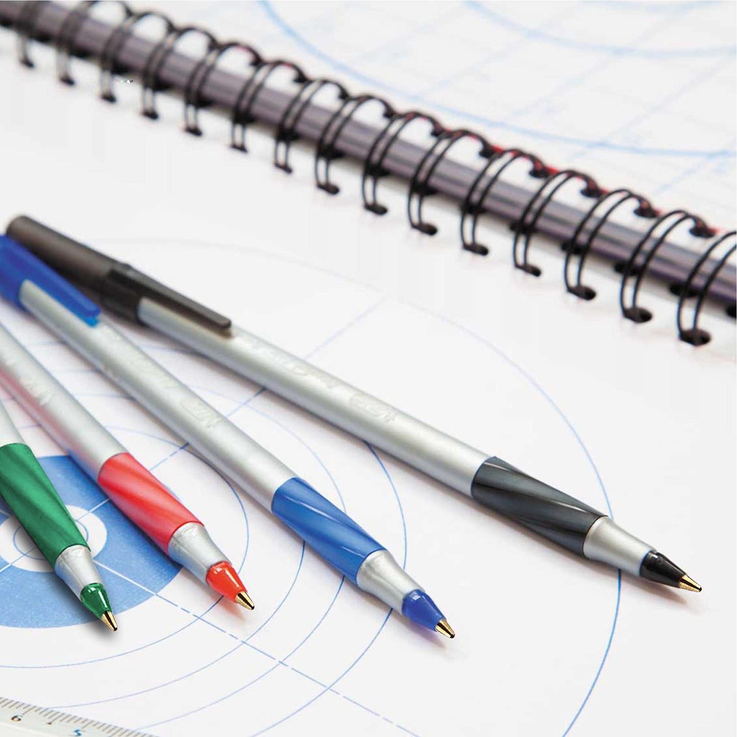 Red Ballpoint Pens with Soft Grip, 12 Pack