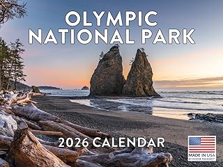 2026 Monthly Wall Calendar for Olympic National Park