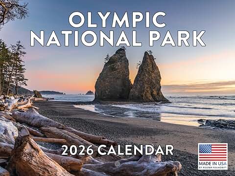 2026 Monthly Wall Calendar for Olympic National Park