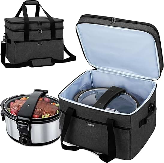 Large Slow Cooker Travel Bag for 8-10 Quart