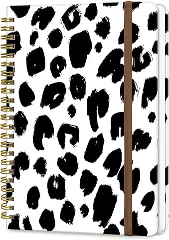 A5 Spiral Notebook with Leopard Cover