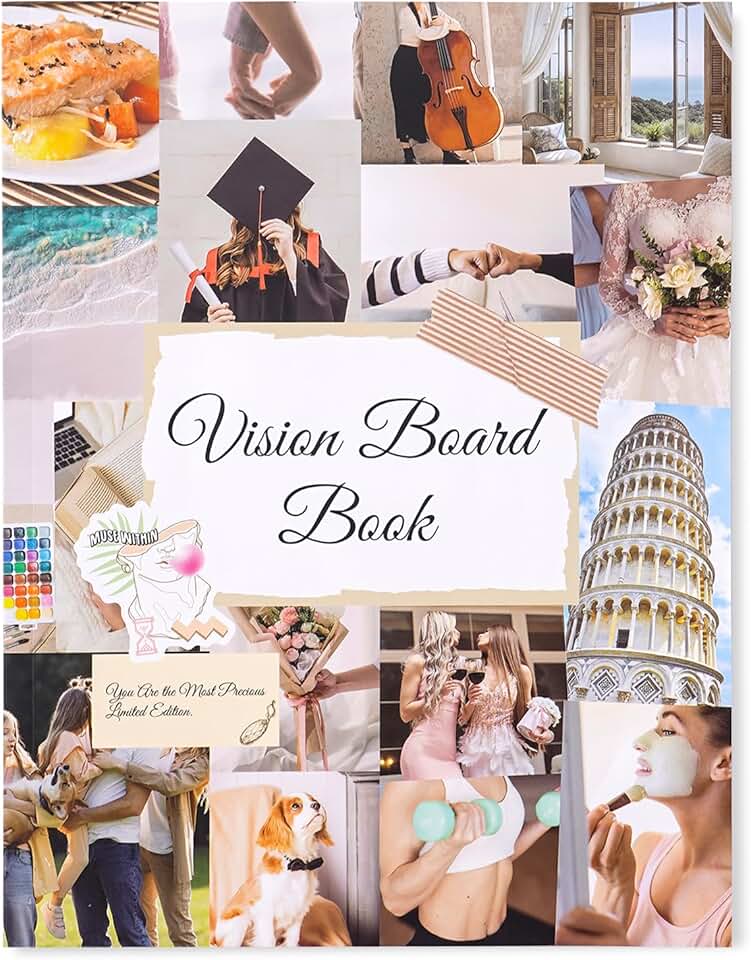Vision Board Book with 1100+ Images and Quotes