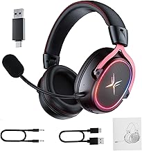 Wireless Gaming Headset with 7.1 Surround Sound and Noise Cancelling