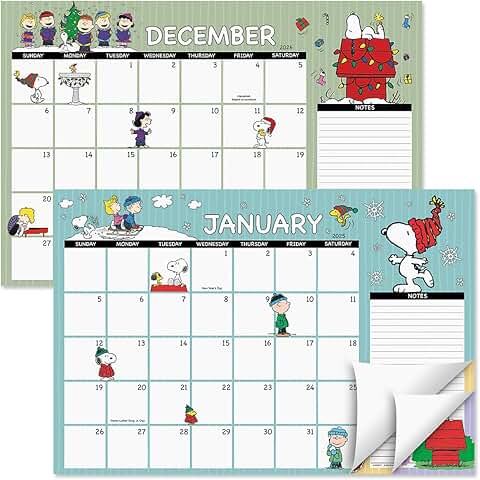 2025-2026 Peanut Desk Calendar, 11x16.25 inches