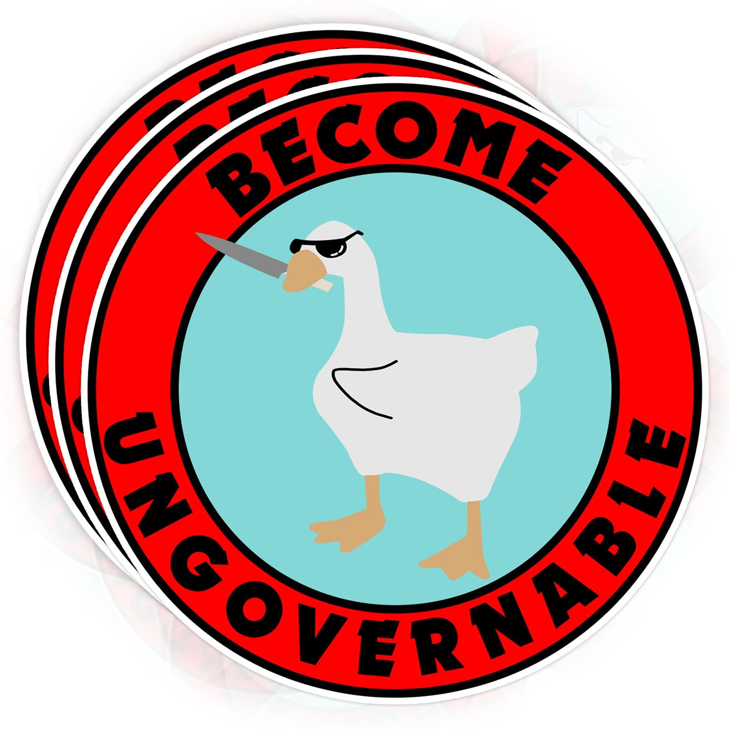 Funny Goose Sticker Set for Water Bottles and More