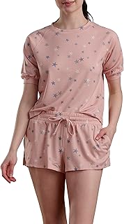 Women's Pink Puff Sleeve Shirt Set